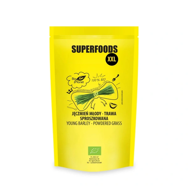 Jęczmień młody sproszkowany bio 500 g - bio planet