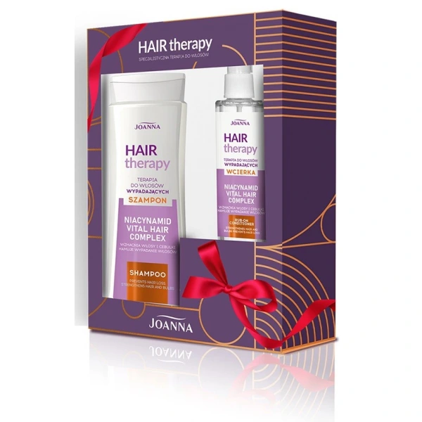 JOANNA Hair Therapy Zestaw prezentowy (szampon 300ml+ wcierka 100ml do włosów wypadających)
