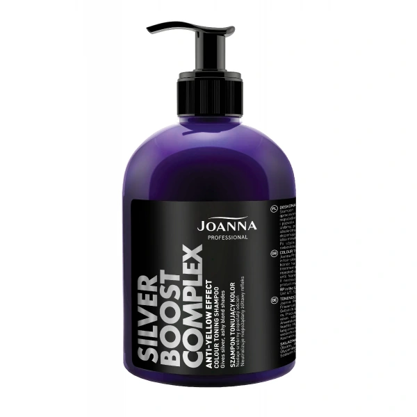 JOANNA PROFESSIONAL ANTI-YELLOW BOOST COMPLEX Szampon tonujący kolor popielaty 500g