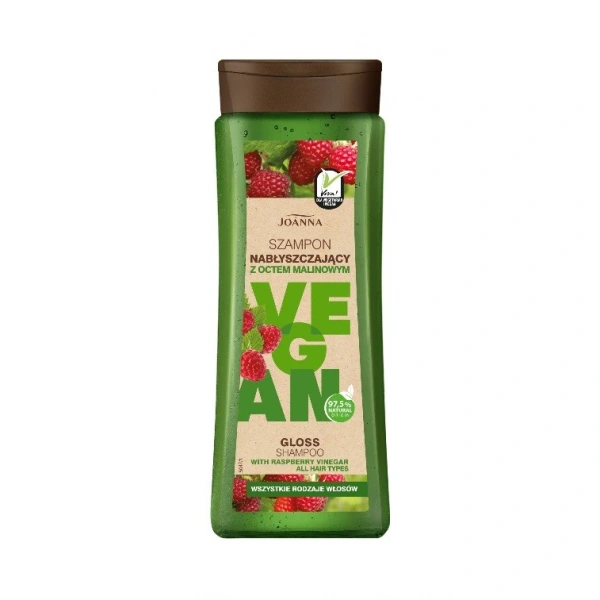 JOANNA Vegan Szampon nabłyszczający z octem malinowym 300 ml