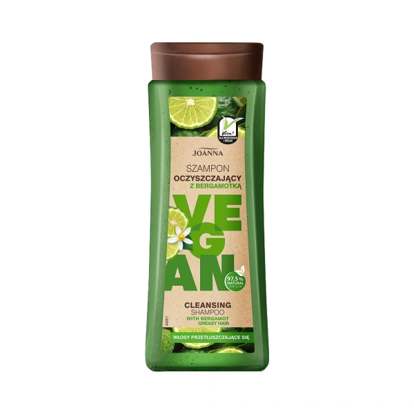 JOANNA Vegan Szampon oczyszczający z bergamotką - włosy przetłuszczające się 300 ml