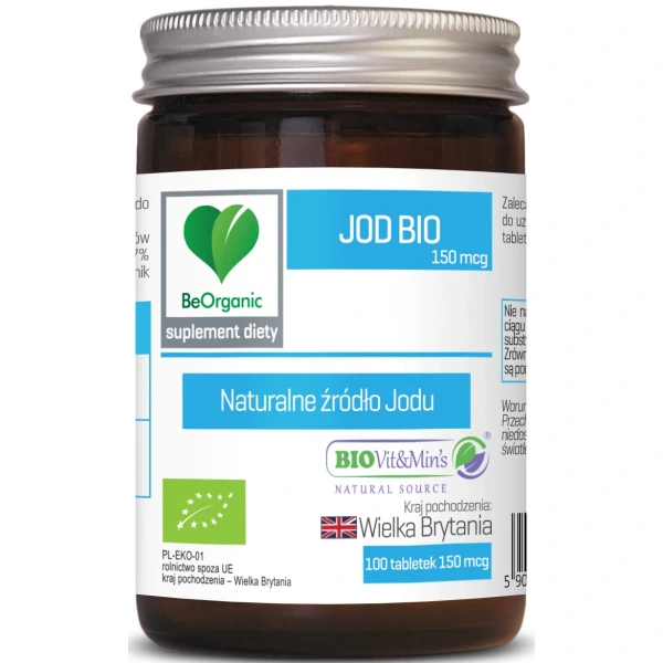 Jod bio (150 µg) 100 tabletek - be organic