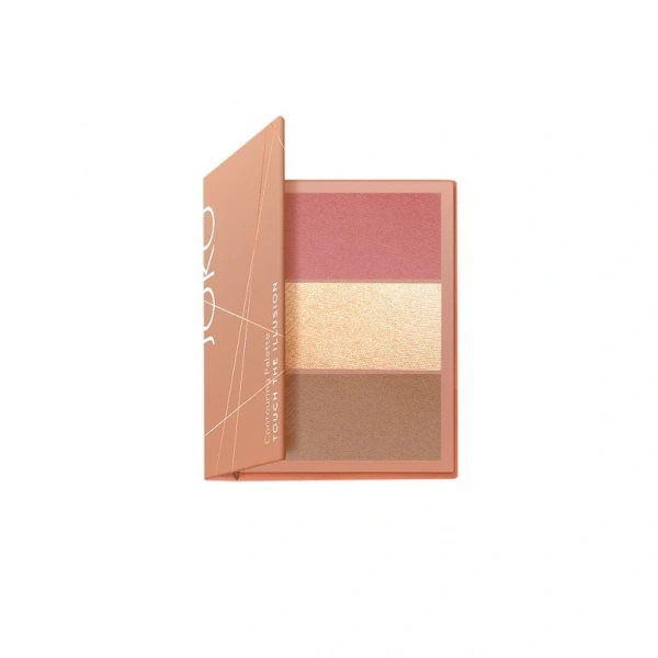 Joko Touch The Illusion Paletka do konturowania twarzy 3w1 nr 03 Peach  1szt