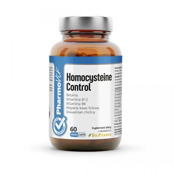 Kapsułki na metabolizm homocysteiny (homocysteine control) bezglutenowe 60 szt. - pharmovit