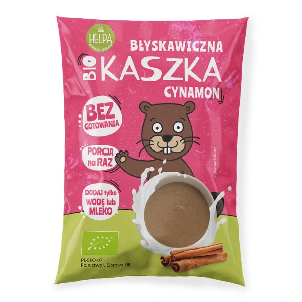 Kaszka błyskawiczna z cynamonem bez dodatku cukrów bio 35 g - helpa