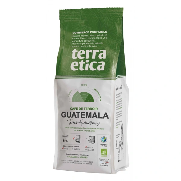 Kawa mielona arabica 100 % gwatemala fair trade bio 250 g - terra etica
