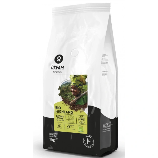 Kawa mielona arabica/robusta wysokogórska fair trade bio 1 kg - oxfam