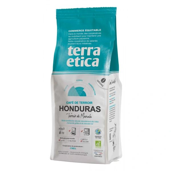 Kawa ziarnista arabica 100 % honduras fair trade bio 250 g - terra etica