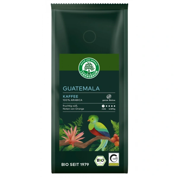Kawa ziarnista arabica 100 % gwatemala bio 250 g - lebensbaum