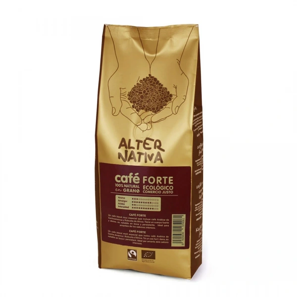 Kawa ziarnista arabica/robusta forte fair trade bezglutenowa bio 500 g - alternativa3