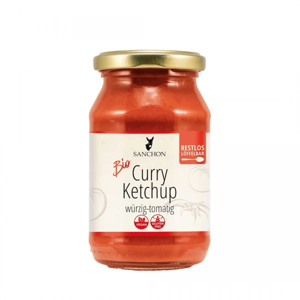 Ketchup curry bezglutenowy bio 250 ml - sanchon