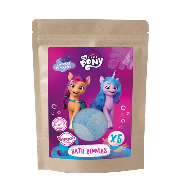 KIDS My Little Pony Kule koloryzujące do kąpieli jeżyna, malina 5 x 50g