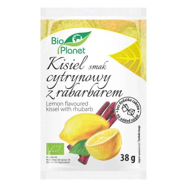 Kisiel o smaku cytrynowym z rabarbarem bio 38 g - bio planet