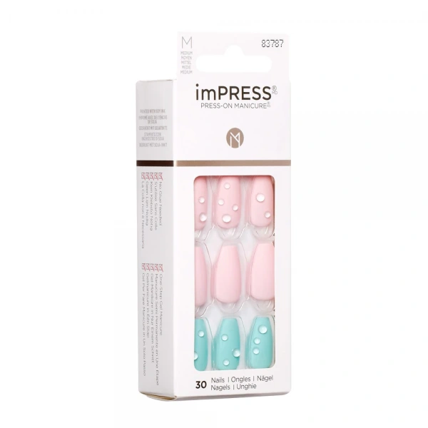 KISS Sztuczne Paznokcie samoprzylepne imPress - KIMM06 (rozmiar M) 1op.(30szt)