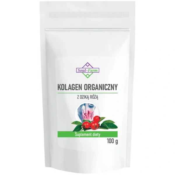 Kolagen rybi z dziką różą proszek 100 g - soul farm