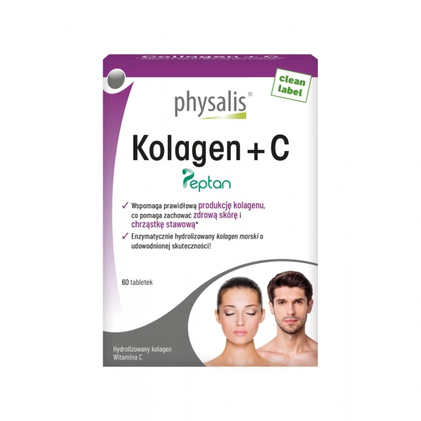 Kolagen + witamina c 60 tabletek - physalis