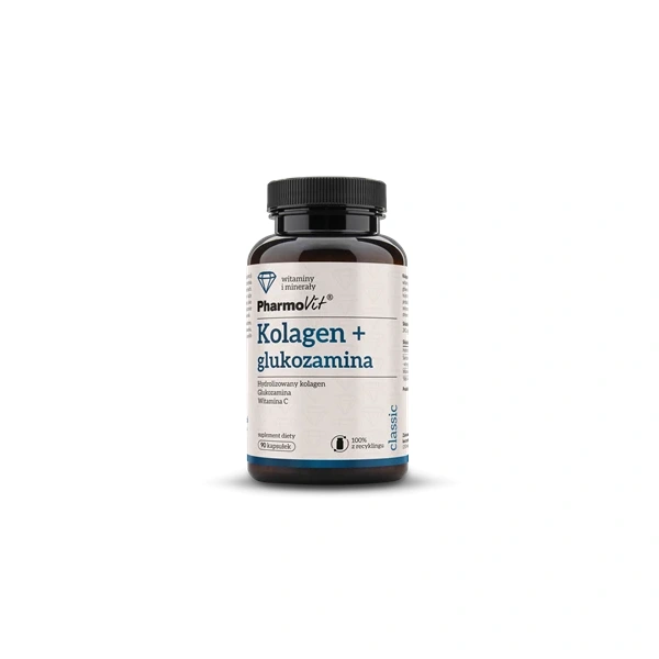 Kolagen + glukozamina bezglutenowe 90 kapsułek - pharmovit