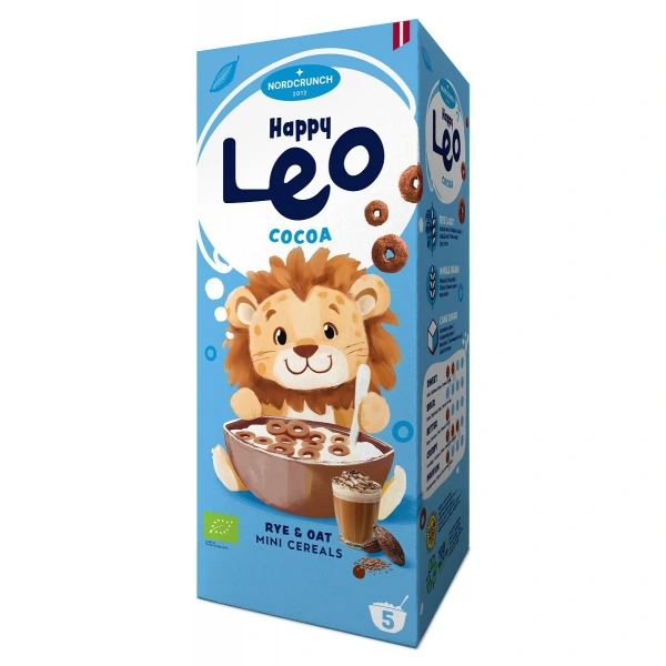 Kółka zbożowe kakaowe dla dzieci bio 150 g - nordcrunch