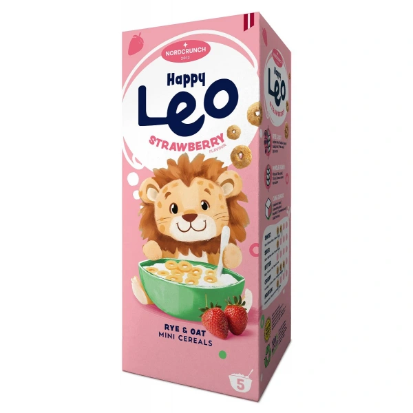Kółka zbożowe truskawkowe dla dzieci 150 g - nordcrunch
