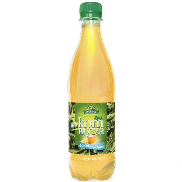 Kombucha herbata zielona z cytryną bio 500 ml - bio linie