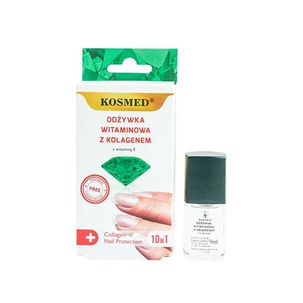 KOSMED Odżywka do paznokci witaminowa z kolagenem 9 ml