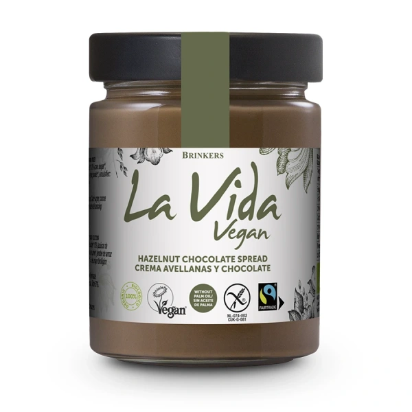 Krem czekoladowo - orzechowy bezglutenowy fair trade bio 270 g - la vida vegan