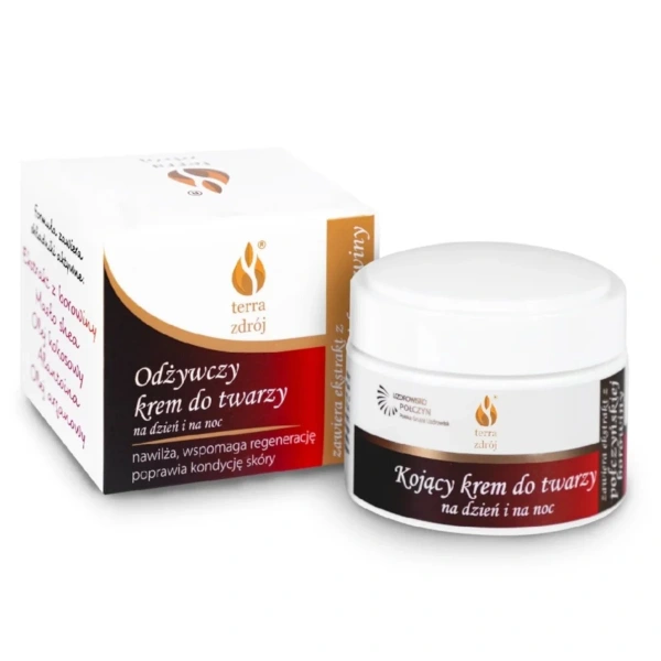 Krem do twarzy na dzień i na noc odżywczy 50 g - terra zdrój (seria borowinowa)