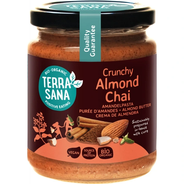 Krem migdałowy chai crunchy bio 250 g - terrasana