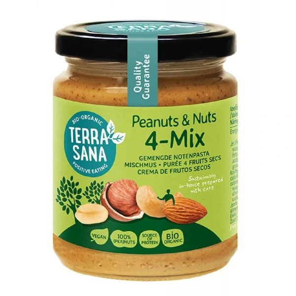 Krem orzechowy mix (4 orzechy) bio 250 g - terrasana