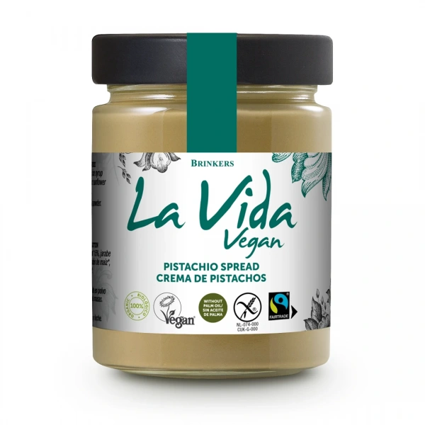 Krem pistacjowy bezglutenowy fair trade bio 270 g - la vida vegan