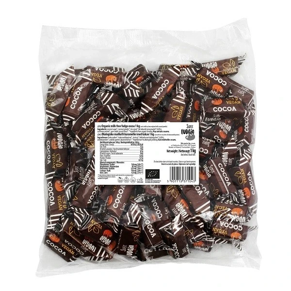 Krówki kakaowe bezmleczne bezglutenowe bio 1 kg - me gusto (super fudgio)