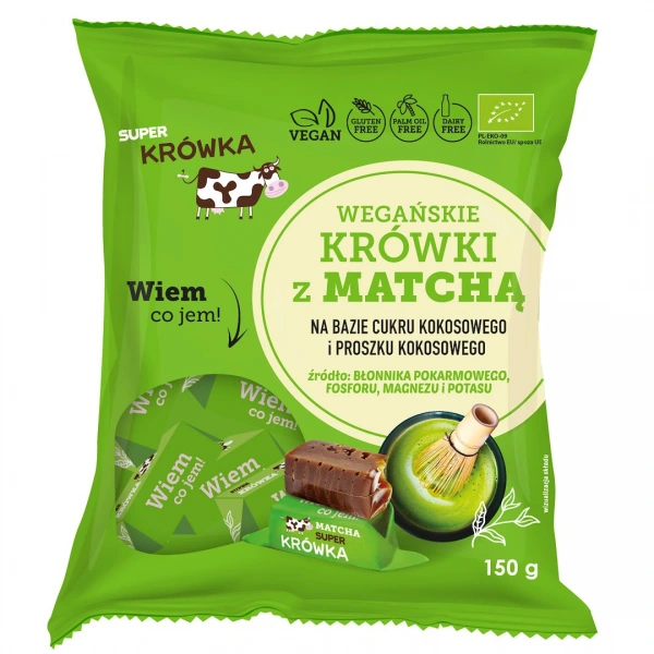 Krówki z matchą bezmleczne bezglutenowe bio 150 g - me gusto