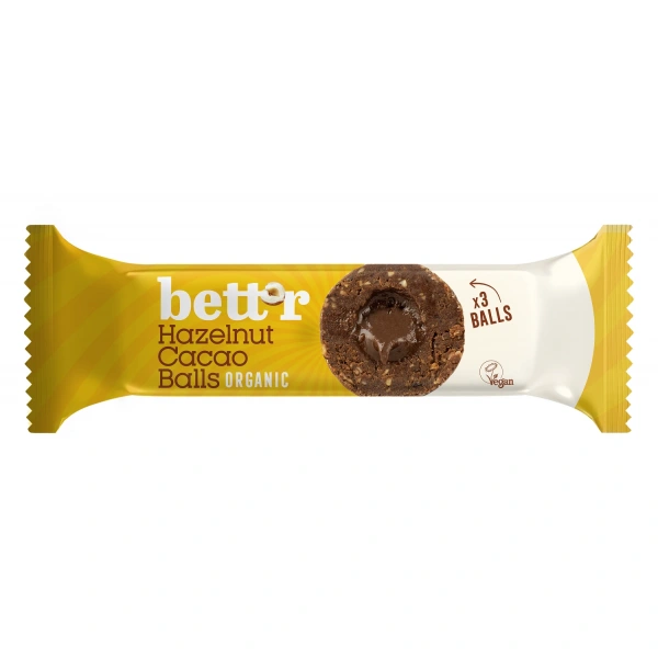 Kulki daktylowe z nadzieniem orzechowo - kakaowym bezglutenowe bio (3 x 15 g) 45 g - bett'r