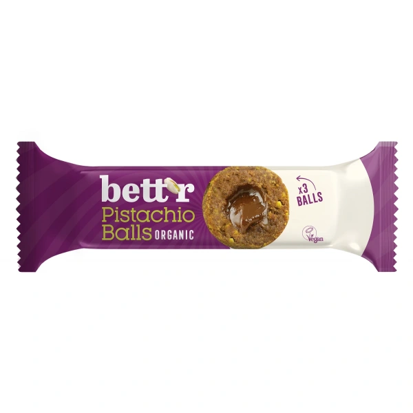 Kulki daktylowe z nadzieniem pistacjowym bezglutenowe bio (3 x 15 g) 45 g - bett'r