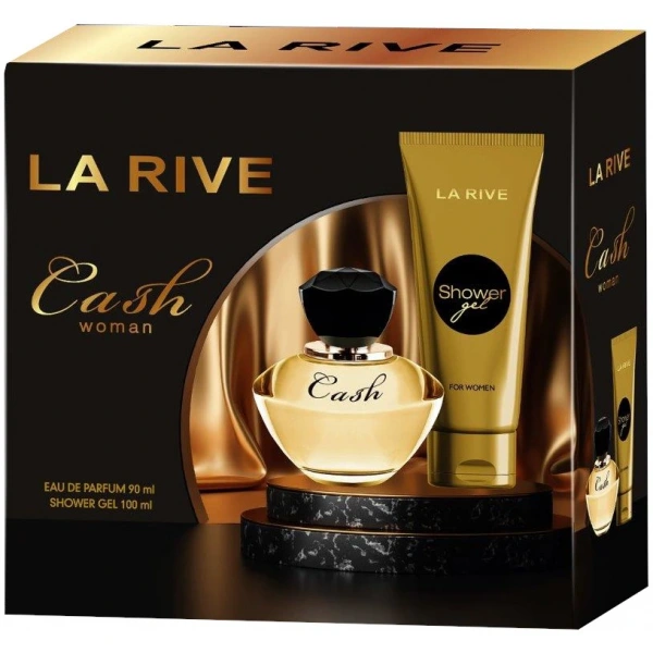 LA RIVE Zestaw prezentowy damski Cash (Woda perfumowana 90 ml + Żel pod prysznic 100 ml)