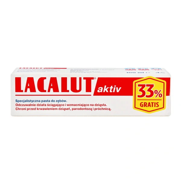 LACALUT Pasta do zębów Activ paradontoza 75 ml + 33% gratis