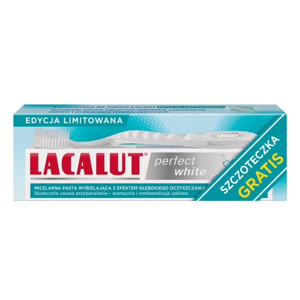 LACALUT Perfect White Pasta do zębów 75 ml + Szczoteczka