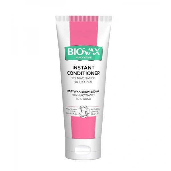 L`BIOTICA Biovax Niacynamid Odżywka do włosów ekspresowa 10% niacynamid - 60 sekund 200ml