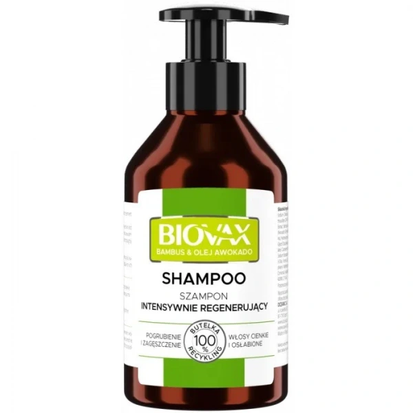 L`BIOTICA Biovax Szampon intensywnie regenerujący -  Bambus+ Olej Avocado 200ml