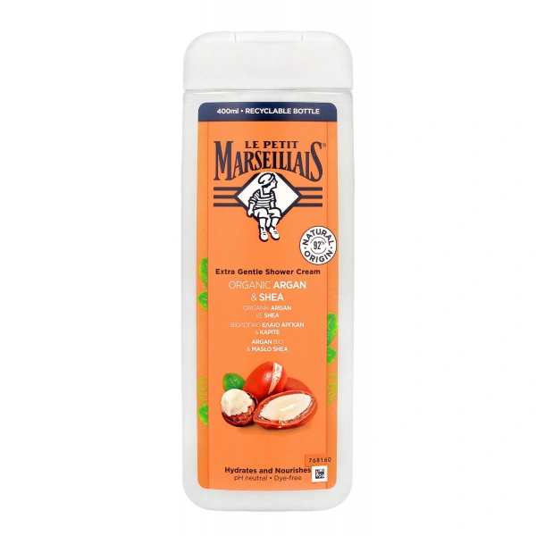 LE PETIT MARSELLAIS Kremowy Żel pod prysznic Bio Argan & Masło Shea 400ml
