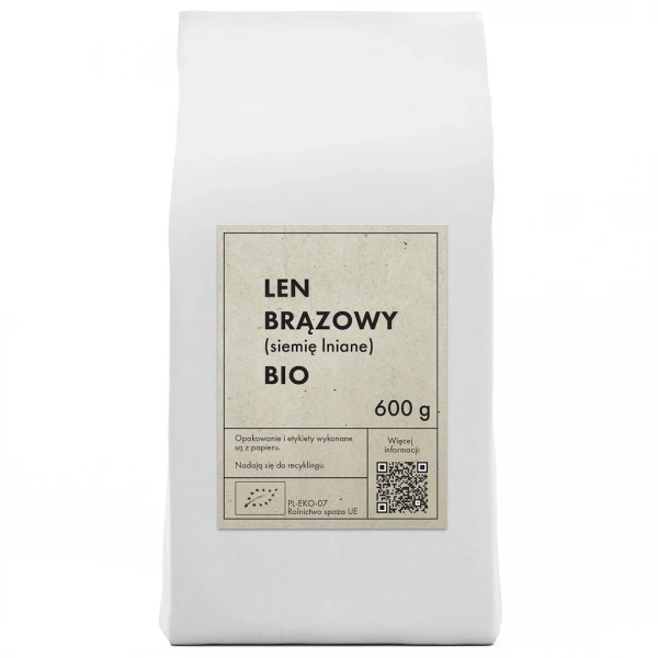 Len brązowy (siemię lniane) bio 600 g - the planet