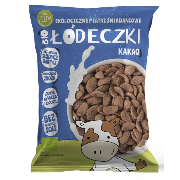 Łódeczki jaglano - orkiszowe z kakao bez dodatku cukrów bio 260 g - helpa