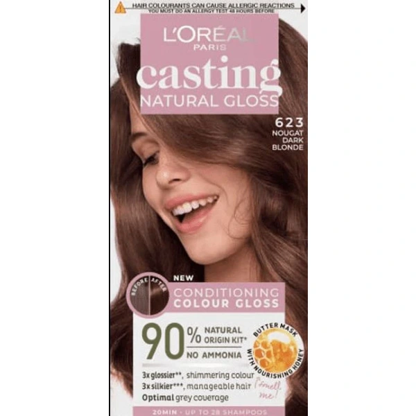 LOREAL Casting Natural Gloss Krem koloryzujący nr 623 Nougat Dark Blonde 1op.