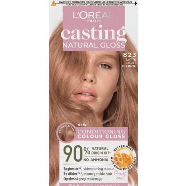LOREAL Casting Natural Gloss Krem koloryzujący nr 823 Latte Light Blonde 1op.