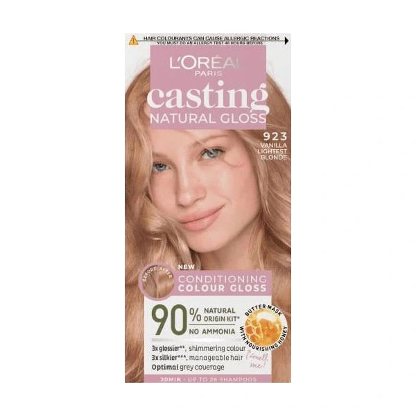 LOREAL Casting Natural Gloss Krem koloryzujący nr 923 Vanilla Lightest Blonde 1op.
