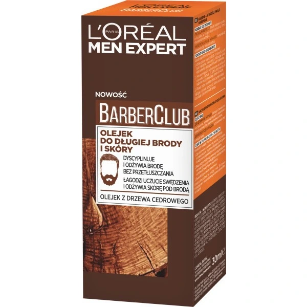LOREAL Men Expert Barber Club Olejek do długiej brody i skóry  30 ml