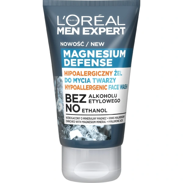 LOREAL Men Expert Hipoalergiczny Żel do mycia twarzy Magnesium Defence 100 ml