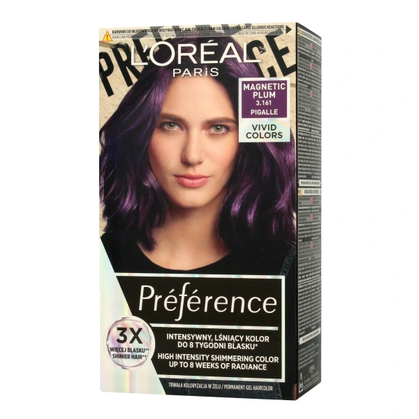 Loreal Preference Vivid Colors Farba do włosów nr 3.161 Magnetic Plum (Pigalle) 1op.