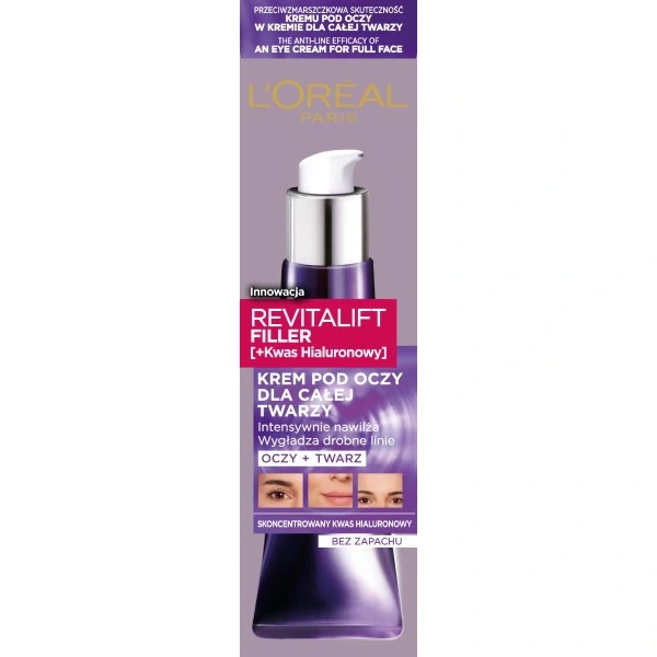 LOREAL Revitalift Filler Krem pod oczy i dla całej twarzy 30 ml