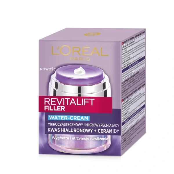 LOREAL Revitalift Filler Ujędrniający Krem do twarzy Water-Cream na dzień 50 ml